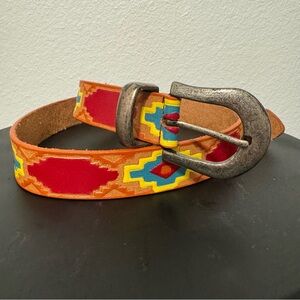 Milor Belt Women’s Brown Genuine Leather Western Boho Cowboy Cowgirl M/L Color